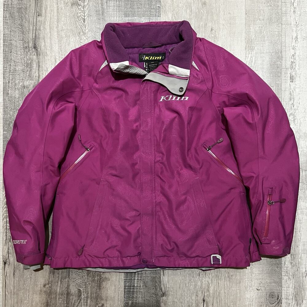Klim Jacket Womens Large Purple Full Zip Allure Parka Snowmobile Snow Goretex